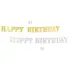 Διακοσμητικό Μπάνερ Happy Birthday Μεταλλιζέ (3μ.)