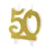 Κεράκι Γενεθλίων Αριθμός "50" Χρυσό