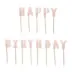 Κεράκια Γενεθλίων Happy Birthday Ροζ (Σετ 13τεμ)