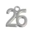 Μεταλλικό "26" Ασημί 2εκ.
