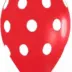Μπαλόνι Latex Πουά Κόκκινο 30εκ.