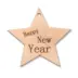 Ξύλινο Αστέρι Happy New Year 7,6X7,2εκ.