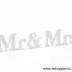 Ξύλινο "Mr & Mrs" Λευκό 50Χ9,5εκ.