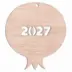 Ξύλινο Στολίδι Ρόδι με 2027 7Χ8εκ.